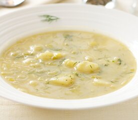 Creamless Leek & Potato Soup (Pressure Cooked)