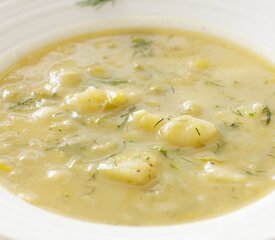 Creamless Leek & Potato Soup (Pressure Cooked)