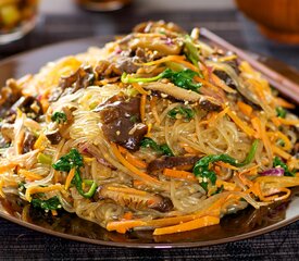 Korean Sweet Potato Noodles Stir-Fry 