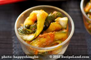 Easy Korean Cucumber and Bok Choy Kimchi recipe
