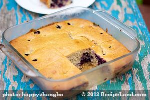 Blueberry Cream-Cheese Coffee Cake (Low Fat)