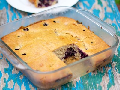 Blueberry Cream-Cheese Coffee Cake (Low Fat)