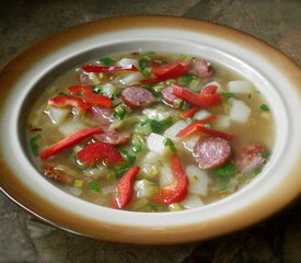 Leek, Potato and Kielbasa Soup