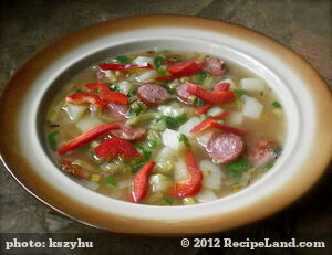 Leek, Potato and Kielbasa Soup