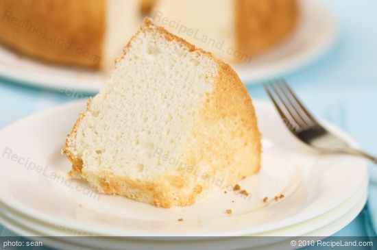 Light, fluffy angel food cake.