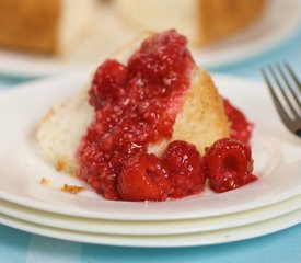 Angel Food Cake & Raspberries