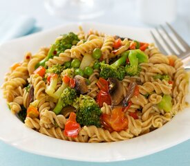 Fusilli Verde with Broccoli and Red Bell Pepper