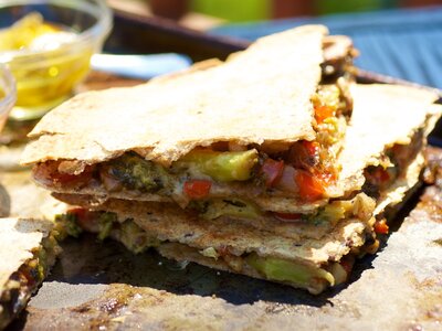 Yummy Broccoli and Mushroom Quesadillas