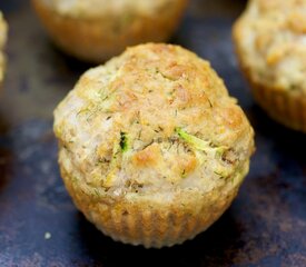 Carrot, Zucchini, Dill-Cheddar Muffins