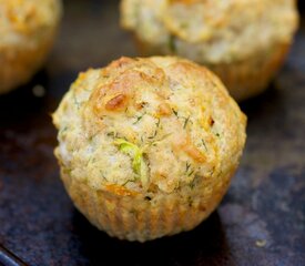 Carrot, Zucchini, Dill-Cheddar Muffins