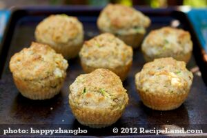Carrot, Zucchini, Dill-Cheddar Muffins recipe