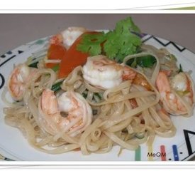 Stir-fry Shrimp, Vegetables with Noodles