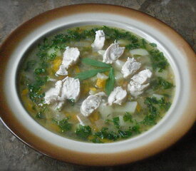 Lovage Soup with Barley