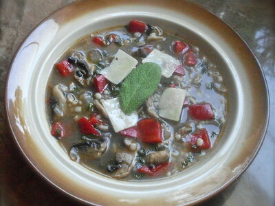 Sage Barley Mushroom Soup