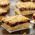 Oatmeal Raspberry Bar Cookies (Healthier Version)