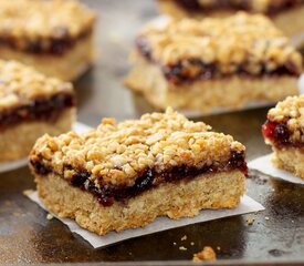 Oatmeal Raspberry Bar Cookies (Healthier Version)