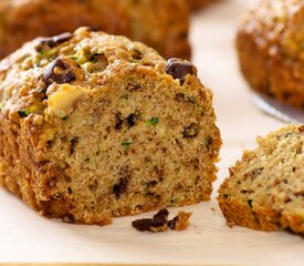 Whole Wheat Zucchini Bread with Walnuts and Chocolate Chips