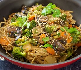 Sesame Broccoli Stir-Fry with Noodles