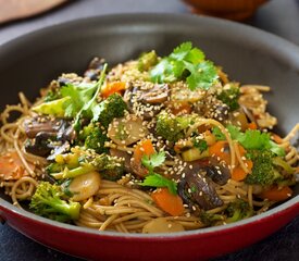 Sesame Broccoli Stir-Fry with Noodles