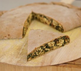 Cheesy Sun-Dried Tomato and Spinach Stuffed Pizza