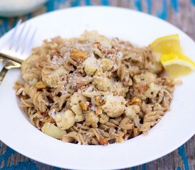 Roasted Cauliflower, Garlic and Toasted Walnuts with Pasta