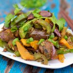 Eggplant and Bell Pepper Stir-Fry