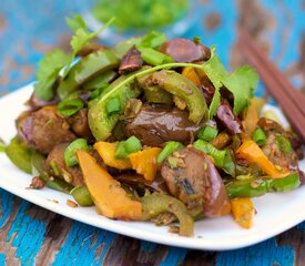 Eggplant and Bell Pepper Stir-Fry