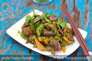 Eggplant and Bell Pepper Stir-Fry