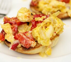 Roasted Red Pepper and Egg McMuffins for Two