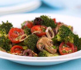 Marinated Broccoli, Mushroom, and Olive Salad