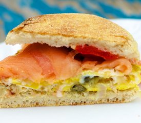 Egg and Salmon Sandwich