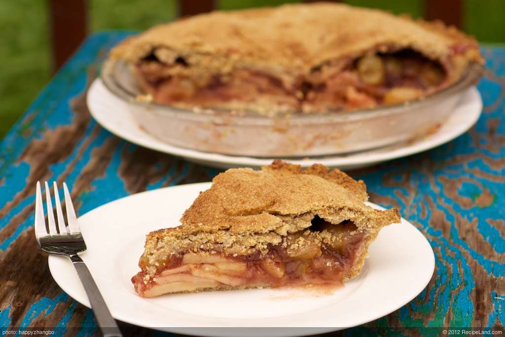 Apple Grape Berry Pie (Healthier Version) recipe