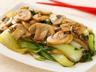 Bok Choy and Mushroom Stir-Fry