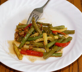 Balsamic Green Beans and Pepper