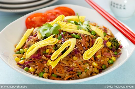 Cabbage Fried Rice Recipe | RecipeLand