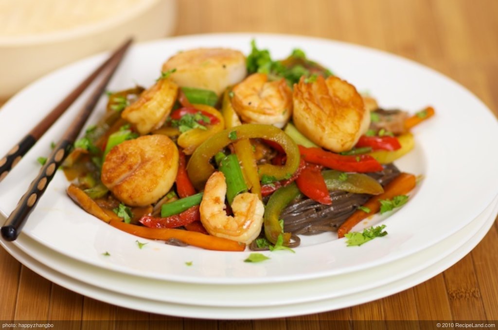 Shrimp and Sea Scallop Stir-Fry
