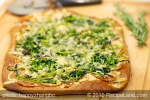 Broccoli Rabe, Potato and Rosemary Pizza