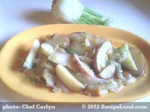 Braised Fennel With Onions And Red Potatoes