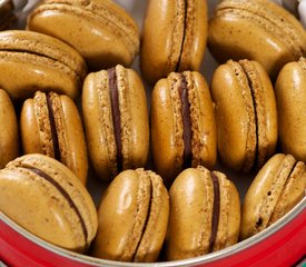 Coffee and Chocolate Ganache Macarons 