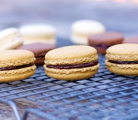 Coffee and Chocolate Ganache Macarons 