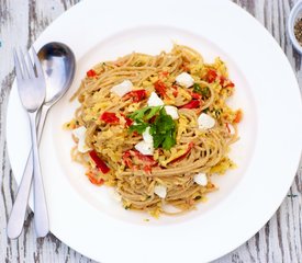 Creamy Sweet Potato and Red Pepper Pasta