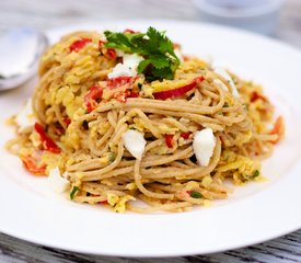 Creamy Sweet Potato and Red Pepper Pasta