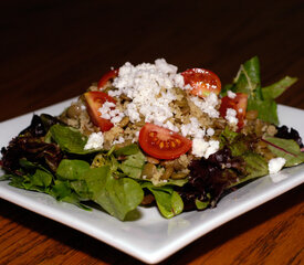 Couscous, Lentil and Arugula Salad with Garlic Dijon Vinaigrette