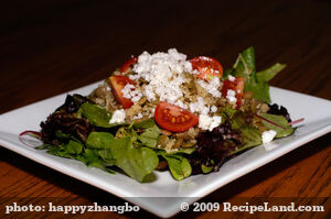 Couscous, Lentil and Arugula Salad with Garlic Dijon Vinaigrette