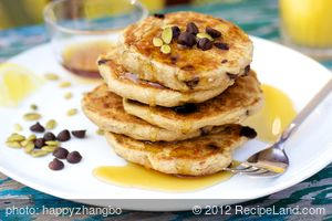 Double Pumpkin and Chocolate Chip Pancakes