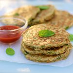Sweet Potato and Pea Fritters 