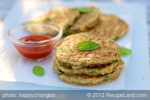 Sweet Potato and Pea Fritters 