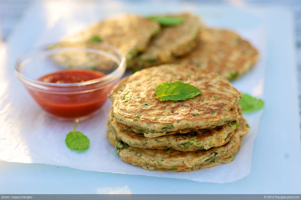 Sweet Potato and Pea Fritters  recipe