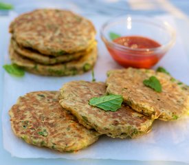 Sweet Potato and Pea Fritters 