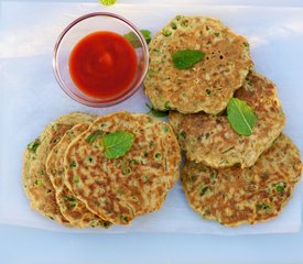 Sweet Potato and Pea Fritters 